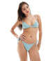 Фото #1 товара Pull&Bear bikini bottom in metallic blue