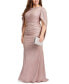 ფოტო #1 პროდუქტის Plus Size Galaxy Glitter Draped Gown