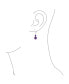 ფოტო #3 პროდუქტის Purple Natural Amethyst Bali Milgrain Edged Beaded Rondel Separator Double Ball Round Drop Dangle Earrings Sterling Silver Lever back