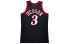 Фото #2 товара Mitchell & Ness NBA 费城76人队艾弗森3号复古运动球衣 AU球员版 97-98赛季 情侣款 黑色 / Жилетка баскетбольная Mitchell & 7226-3B1-97AIVER