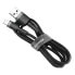 Фото #1 товара Wytrzymały kabel w oplocie do iPhone USB - Lightning QC3.0 2.4A 1m czarno-szary