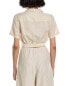 Фото #2 товара Onia Air Linen-Blend Cropped Button Down Women's