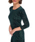 Фото #7 товара Women's Velvet Burnout Paisley Print Dress