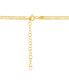 Фото #6 товара Italian Gold reversible Polished & Greek Key Herringbone Link Chain Necklace in 10k Gold, 16" + 2" extender
