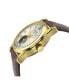 ფოტო #2 პროდუქტის Men's Madison Swiss Automatic Brown Leather Strap Watch 39mm