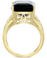 Фото #5 товара EFFY® Onyx & Diamond (3/8 ct. t.w.) Statement Ring in 14k Gold