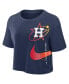 Фото #3 товара Women's Navy Houston Astros City Connect Performance Cropped T-Shirt