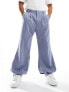 Фото #1 товара ASOS DESIGN oversized balloon smart trousers with button cuff in dusty blue