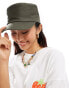 My Accessories flat top army cap in khaki