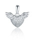 Popular silver heart pendant with wings SVLP1142X61BI00