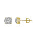 ფოტო #4 პროდუქტის Lotus Loop 14k Yellow Gold 0.51 cttw Certified Natural Diamond Stud Earring for Men/Women Screw Back