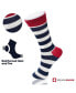 ფოტო #5 პროდუქტის 6 Pack Mens Cotton Dress Socks Mid Calf Argyle Pattern Solids Set