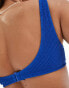 Фото #2 товара & Other Stories crinkle triangle knot bikini top in blue