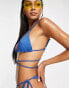 South Beach – Mix and Match – Triangel-Bikinioberteil in Aqua-Metallic