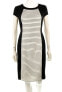 Maggy London 122910 Womens Black & White Short Sleeve Sheath Dress Size 12 - фото #1