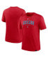 Фото #2 товара Men's Heather Red Chicago Cubs Authentic Collection Early Work Tri-Blend Performance T-shirt