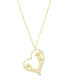 ფოტო #1 პროდუქტის Cubic Zirconia Heart Necklace (1 3/8 ct. t.w.) in 14k Gold Over Sterling Silver