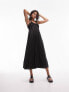 Topshop beaded strap chuck on maxi dress in black