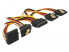 Delock 60147 - 0.15 m - SATA 15-pin - 4 x SATA 15-pin - Male/Female - Black,Orange,Red,Yellow - Straight