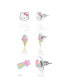 ფოტო #1 პროდუქტის Sanrio Star, Ice cream Stud Earrings Set - 3 Pairs, Officially Licensed