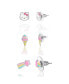 Фото #1 товара Sanrio Star, Ice cream Stud Earrings Set - 3 Pairs, Officially Licensed