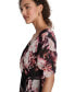 Фото #2 товара Платье DKNY Petite с принтом, сборкой на рукавах и завязкой на талии Fit & Flare