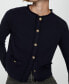 ფოტო #4 პროდუქტის Women's Button Knit Cardigan