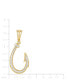 ფოტო #3 პროდუქტის Men's Diamond Fish Hook Pendant (1/4 ct. t.w.) in 14K Gold-Plated Sterling Silver