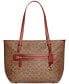 Signature Coated Canvas Taylor Tote with C Dangle Charm
