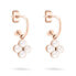 Matching Bronze Hoop Earrings 2in1 Flower Pearl TJ-0522-E-23