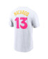 ფოტო #4 პროდუქტის Men's Manny Machado White San Diego Padres City Connect Name and Number T-shirt