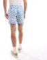 Farah printed short in blue