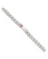 ფოტო #2 პროდუქტის Stainless Steel Red Enamel Medical ID 8" Link Bracelet