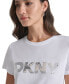 Фото #4 товара Women's Sequin Logo Crewneck T-Shirt