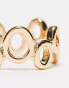 ASOS DESIGN ring with circle design in gold tone