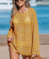 Фото #2 товара Women's Seaside Whispers Crocheted Cover-Up Dress