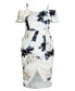 ფოტო #5 პროდუქტის Plus Size Cream Floral Dress