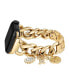 Women's Gold-Tone Chain Link Charm Bracelet Compatible with 42mm/44mm/45mm/Ultra/Ultra 2 Apple Watch
