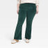 Фото #1 товара Women's Plus Size High-Rise Corduroy Flare Pants - Knox Rose Green 18W