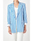 ფოტო #1 პროდუქტის Women's Striped Pocketed Blazer
