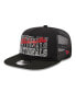 Фото #3 товара Men's Black Washington Nationals Street Team A-Frame Trucker 9FIFTY Snapback Hat