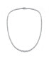Фото #1 товара Sterling Silver White Gold Plated and Clear Cubic Zirconia Tennis Necklace