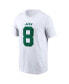 Men's Aaron Rodgers White New York Jets Legacy Player Name and Number T-shirt