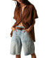 ფოტო #1 პროდუქტის Women's Float Away Cotton Pleated Shirt