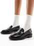 & Other Stories leather loafers in black