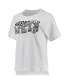 ფოტო #3 პროდუქტის Women's Charcoal, White Brooklyn Nets Resurgence Slub Burnout Raglan T-shirt and Shorts Sleep Set