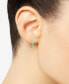 ფოტო #2 პროდუქტის Onyx Leverback Hoop Earrings in 14k Gold-Plated Sterling Silver (Also Dyed Green Jade)