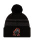 ფოტო #1 პროდუქტის Men's Black Cleveland Browns Dispatch Cuffed Knit Hat with Pom