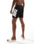 Nike Swimming Big Block 7 inch volley large logo swim shorts in black Черный, XS - W26-29 - фото #4