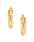 ფოტო #3 პროდუქტის Polished and Diamond Cut Tube Hoop Earrings in 14K Yellow Gold, 20mm